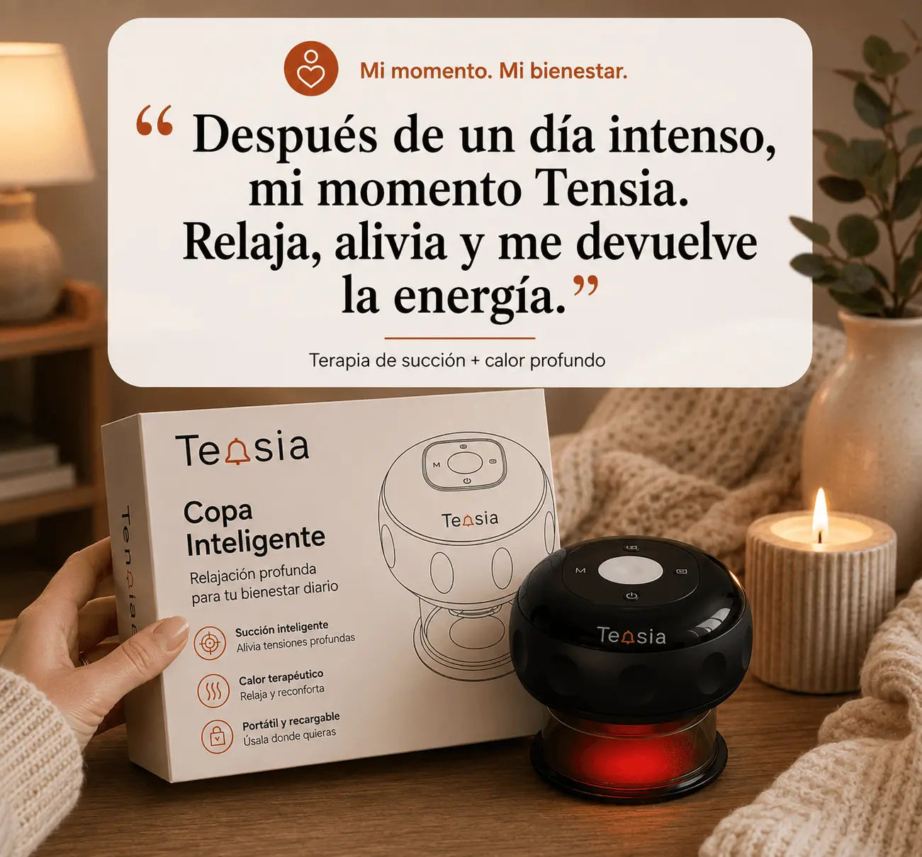 Masajeador de Ventosas Inteligente con Calor